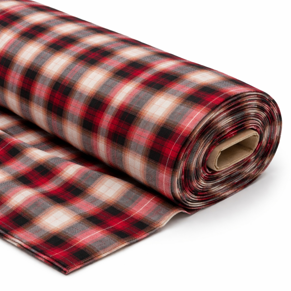 Multi Color Plaid Pattern Fabric